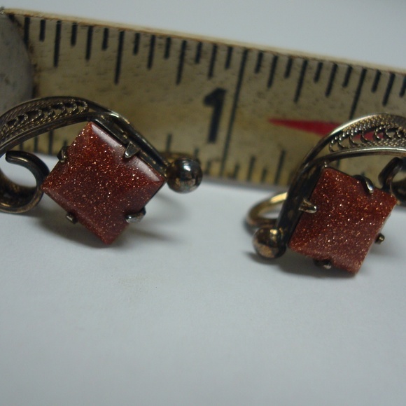 SORRENTO STERLING EARRINGS Screw Backs - Picture 5 of 5